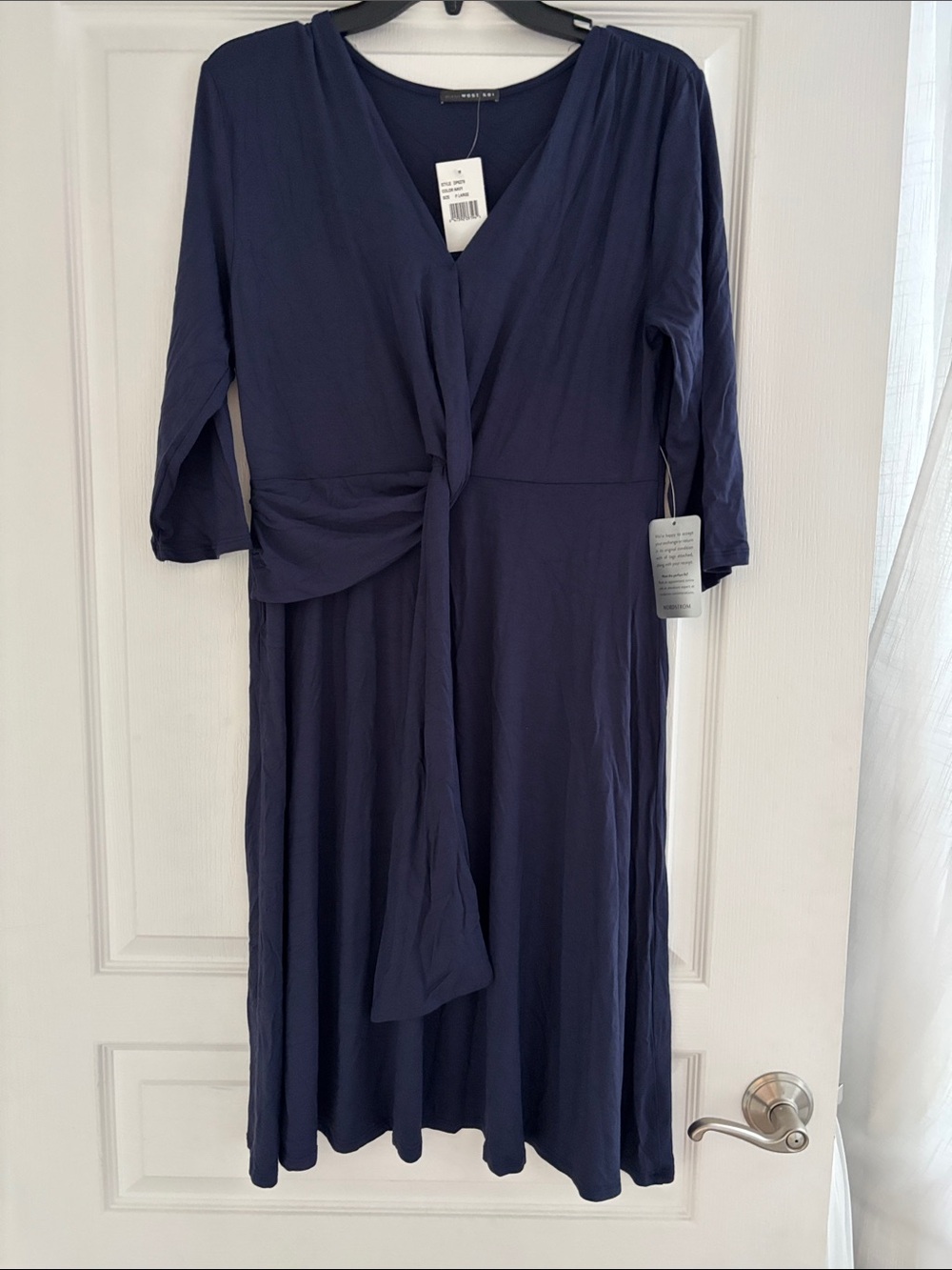 NWT - West Kei Navy Twist-Front Midi Dress